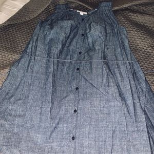 Girls Blue Burberry swing dress with pockets